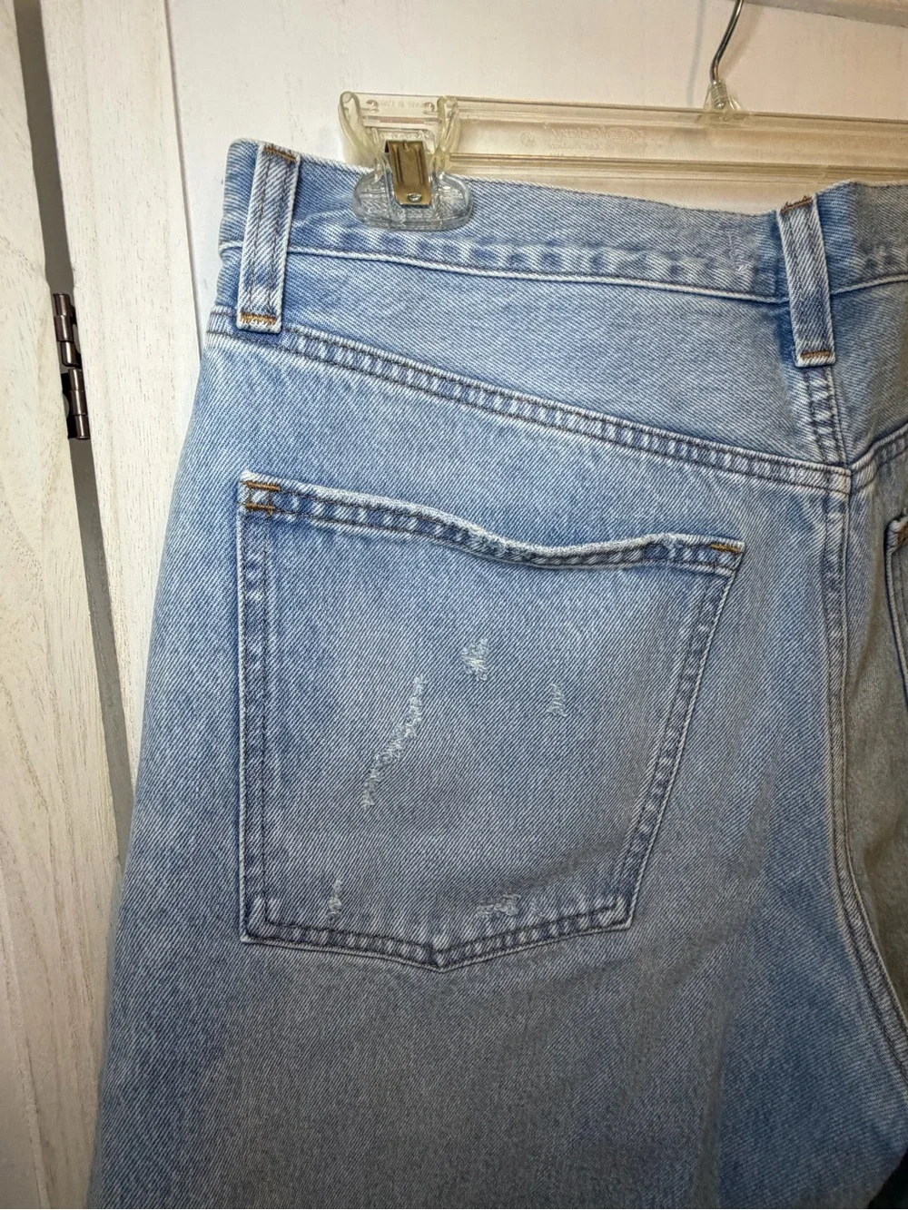 Madewell Essex Long Baggy Shorts Jorts in Londe Blue